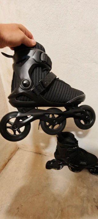 Patines profesionales negros 3 ruedas