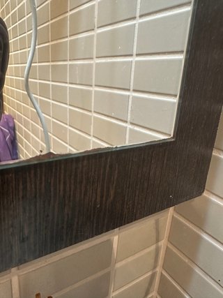 Espejo de baño madera nogal