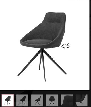 Juego de 6 sillas de comedor grises