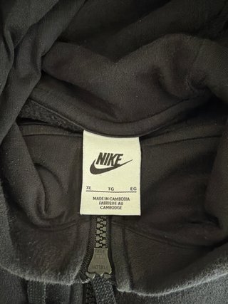 Felpa con cappuccio nera Nike taglia XL