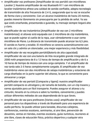 Amplificador Voz Inalámbrico Profesor Negro