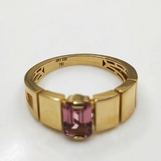 Anillo de Oro 18k con Turmalina Rosa
