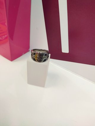 Anillo acero plateado harley davidson T27
