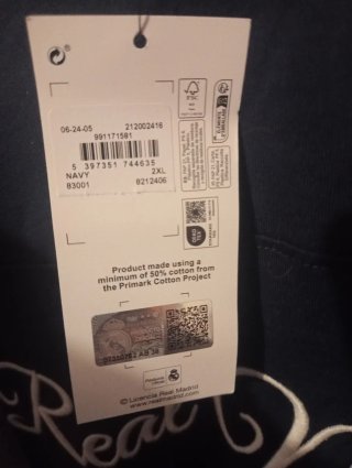 Real Madrid Primark xxl