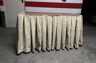 Mesa camilla con cristal y ropa 120x70x71