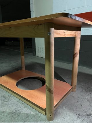 Mesa camilla con cristal y ropa 120x70x71