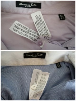 2 Camisas Massimo Dutti (Azul y Lila)