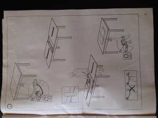 Mesa comedor Ikea BJURSTA madera oscura