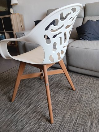 3 Sillas Nórdicas Ikea Madera y Plástico