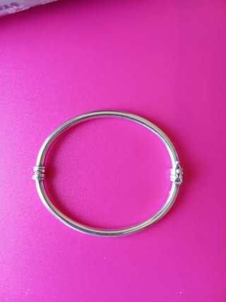 Pulsera rígida de plata