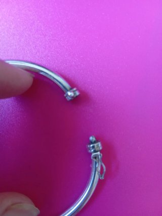 Pulsera rígida de plata