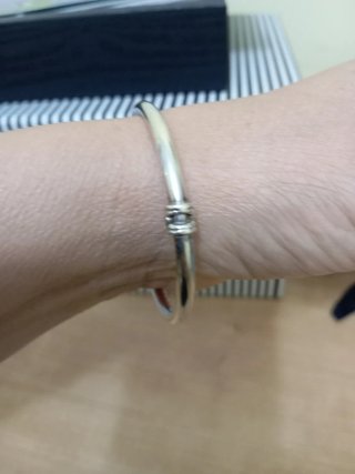 Pulsera rígida de plata