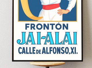 Cuadro Frontón JAI ALAI - Madrid Vintage A3