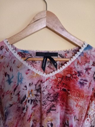 Vestido kimono floral encaje talla única