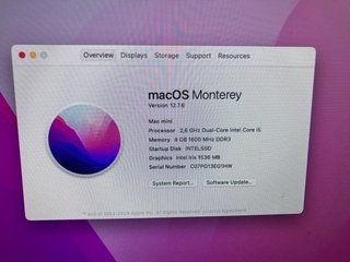 Mac mini 2014 8GB RAM 500GB + 512GB SSD