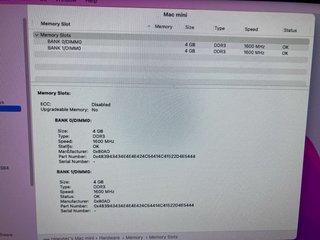 Mac mini 2014 8GB RAM 500GB + 512GB SSD