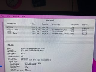 Mac mini 2014 8GB RAM 500GB + 512GB SSD