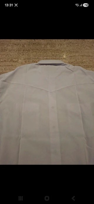 Camisa Tex-Mex Hombre Blanca Botones Nácar