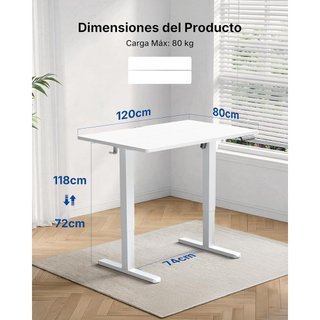 Escritorio elevable motorizado 120x80 NUEVO