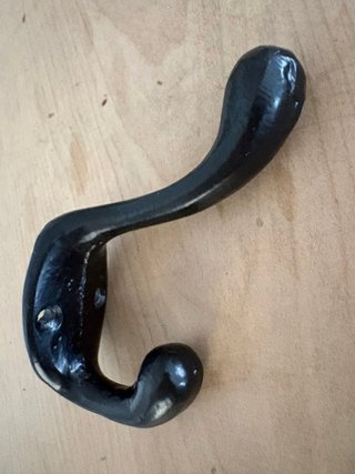 Appendiabiti a parete doppio in ferro nero