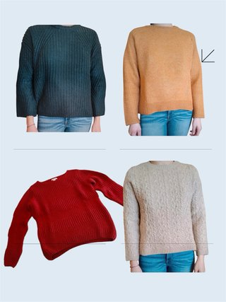 Lote 4 jerseys mujer talla única talla S-M