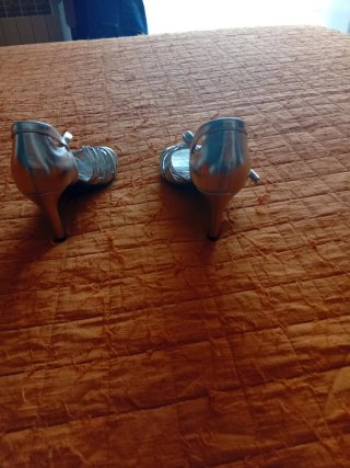 Zapatos de vestir y baile plateados
