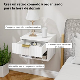 Juego 2 Mesitas Noche Flotantes Cajón