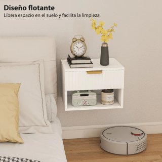 Juego 2 Mesitas Noche Flotantes Cajón