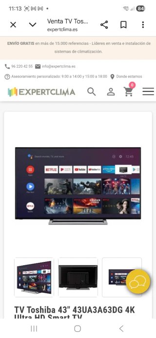 TV Toshiba 43 Vidaa Smart TV