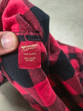 Arizona Jean Co Camicia Flanella Rosso Nero