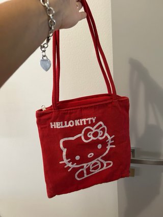 Borsa Hello Kitty rossa in tessuto