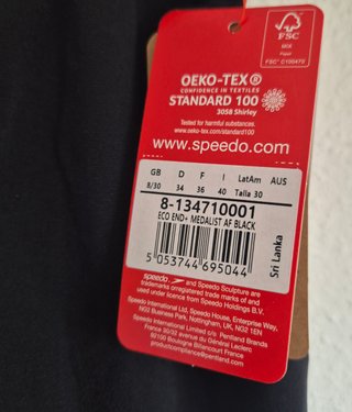 Bañador Speedo Negro Talla S