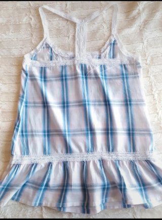 Blusa vintage tirantes con encaje