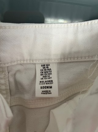 Pantalón H&M blanco roto Talla 164 cm