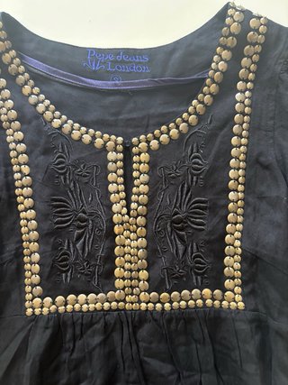 Vestido negro Pepe Jeans London adornado