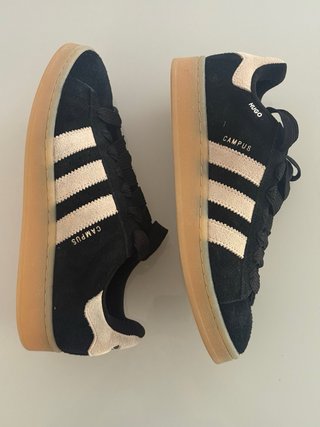 Zapatillas Adidas Campus Negras y Beige