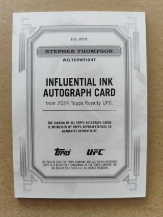 Topps UFC Stephen Thompson Autograph Card