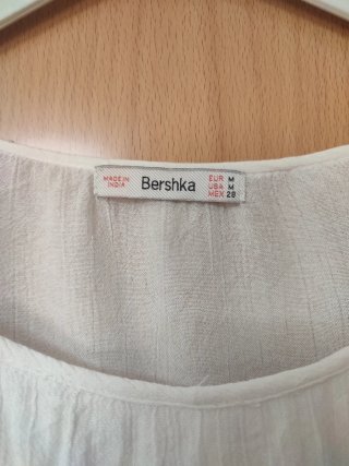 Bershka Suéter Manga Corta Blanco Talla M