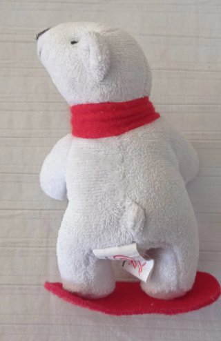 Peluche Orso Polare Coca-Cola Snowboard