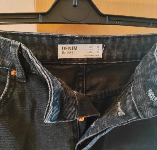 Falda vaquera Bershka negra Talla 36