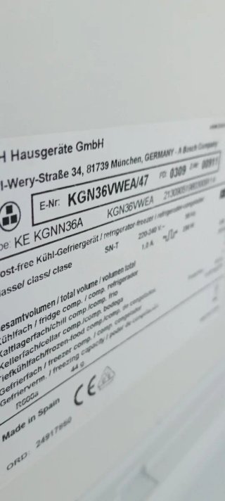 NEVERA COMBI BOSCH NO FROST ENERGÍA A+