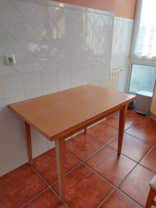 Mesa de cocina extensible madera