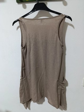 Camiseta tirantes mujer marrón