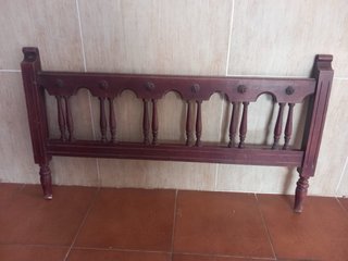 Cabezal y pie de cama madera maciza pequeña