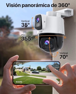 Cámara Vigilancia Tenda CH9 WiFi 2K+2K Exterior