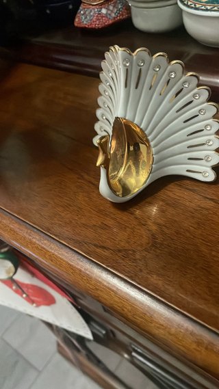 Cigno Limoges Porcellana Swarovski Autentici