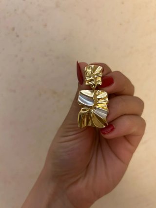 Orecchini vintage donna oro e madreperla