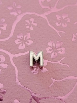 Charm letra M con circonitas