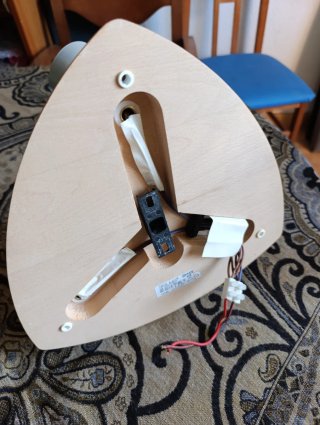 Lámpara de techo 3 focos madera y metal