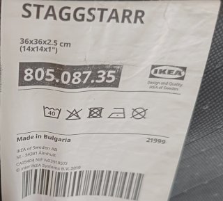 Cojín STAGGSTARR Ikea Negro
